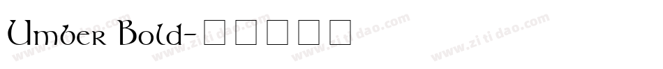 Umber Bold字体转换